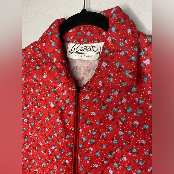 G. Caserotti Quilted Floral Jumpsuit Vintage XS - Picture 15 of 17